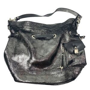 Vintage Gianni Chiarini Metallic Silver Leather Shoulder Bag